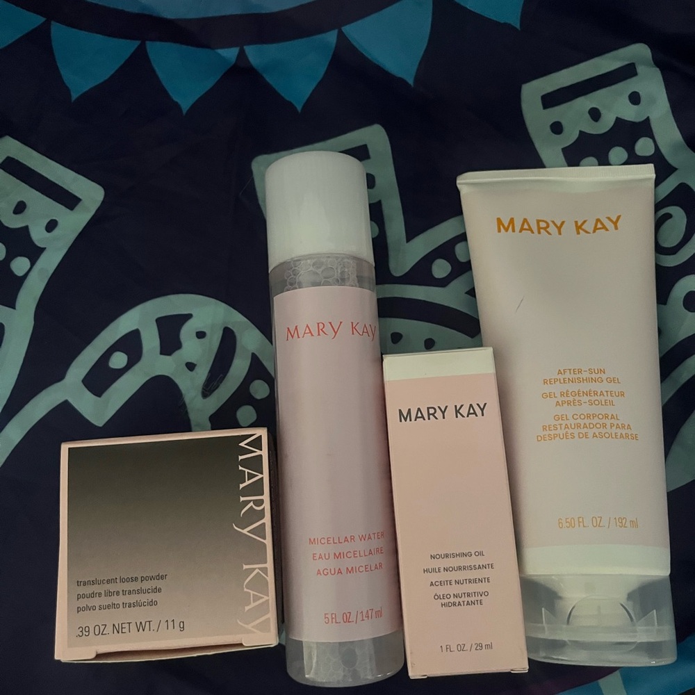 Mary Kay Skincare Collection with Pink and White Packaging